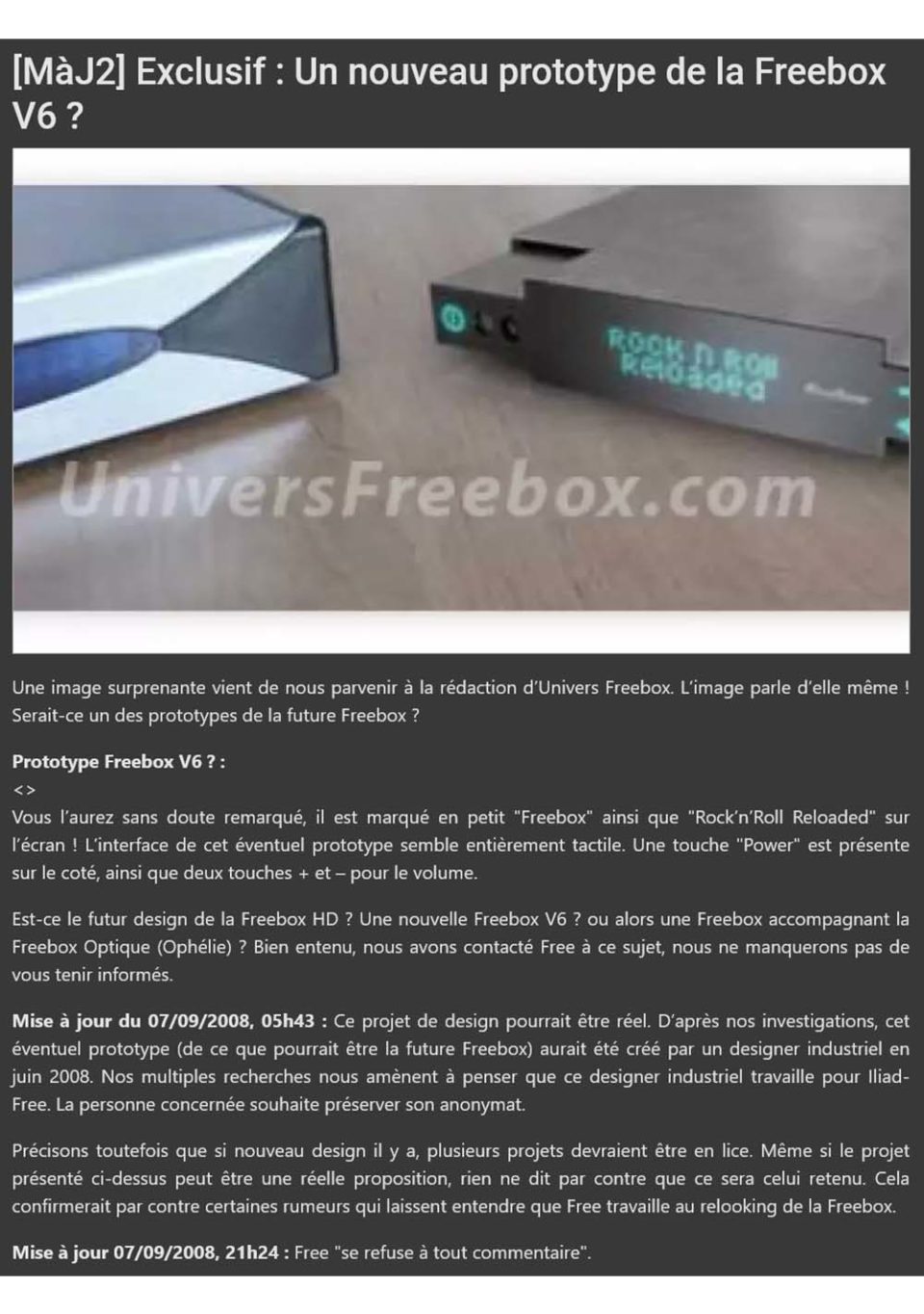 FREEBOX V6 VIRAL
