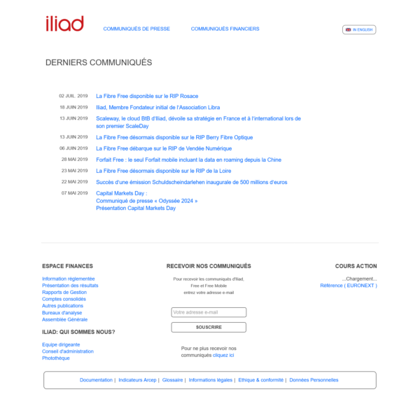 Iliad.fr Website