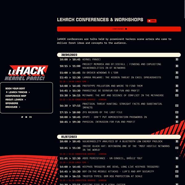 leHACK 2023 Hackers conference.